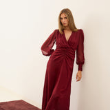 VESTIDO HEM BURDEOS