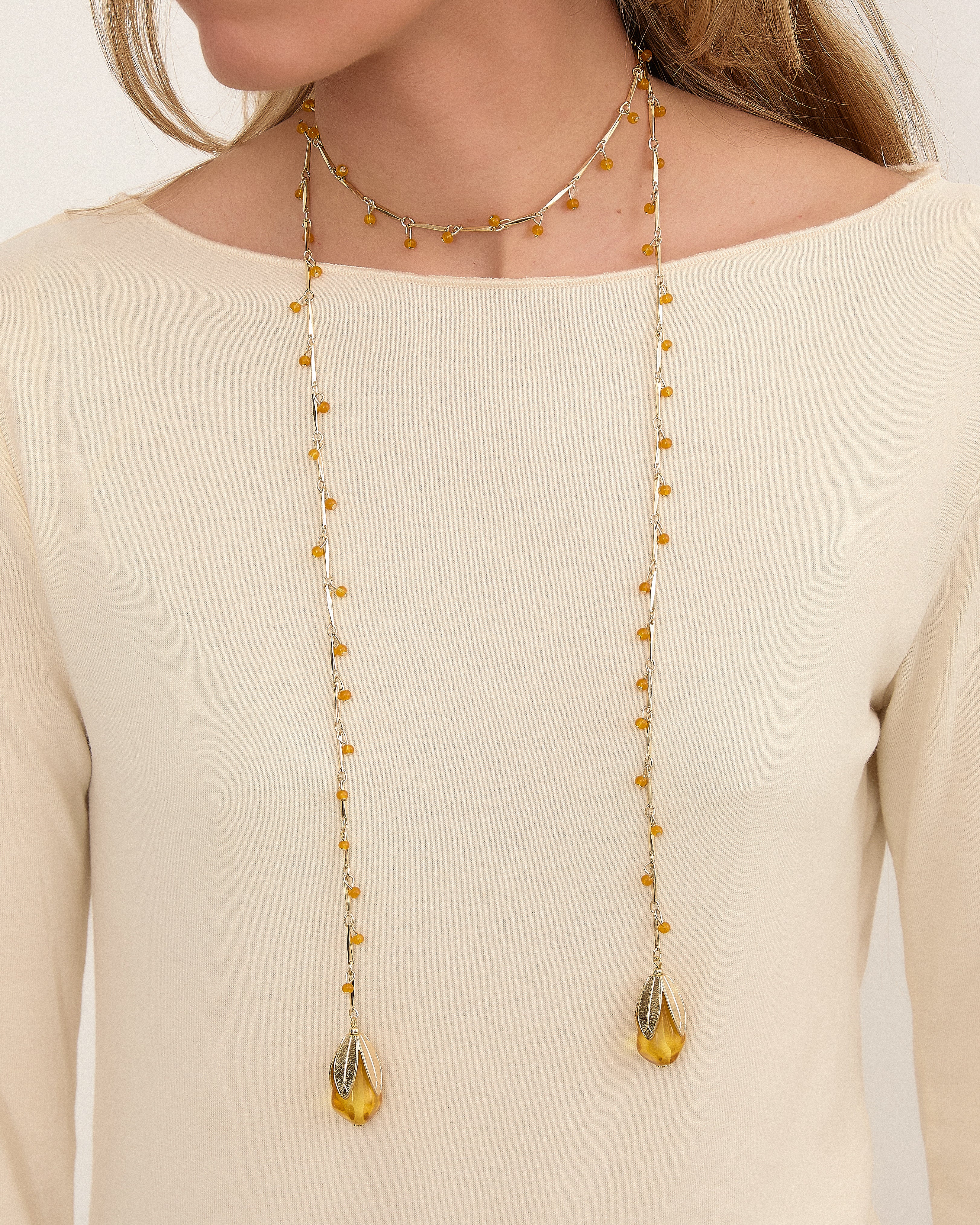 MIM Bisutería UNICA COLLAR PRUNE AMBAR