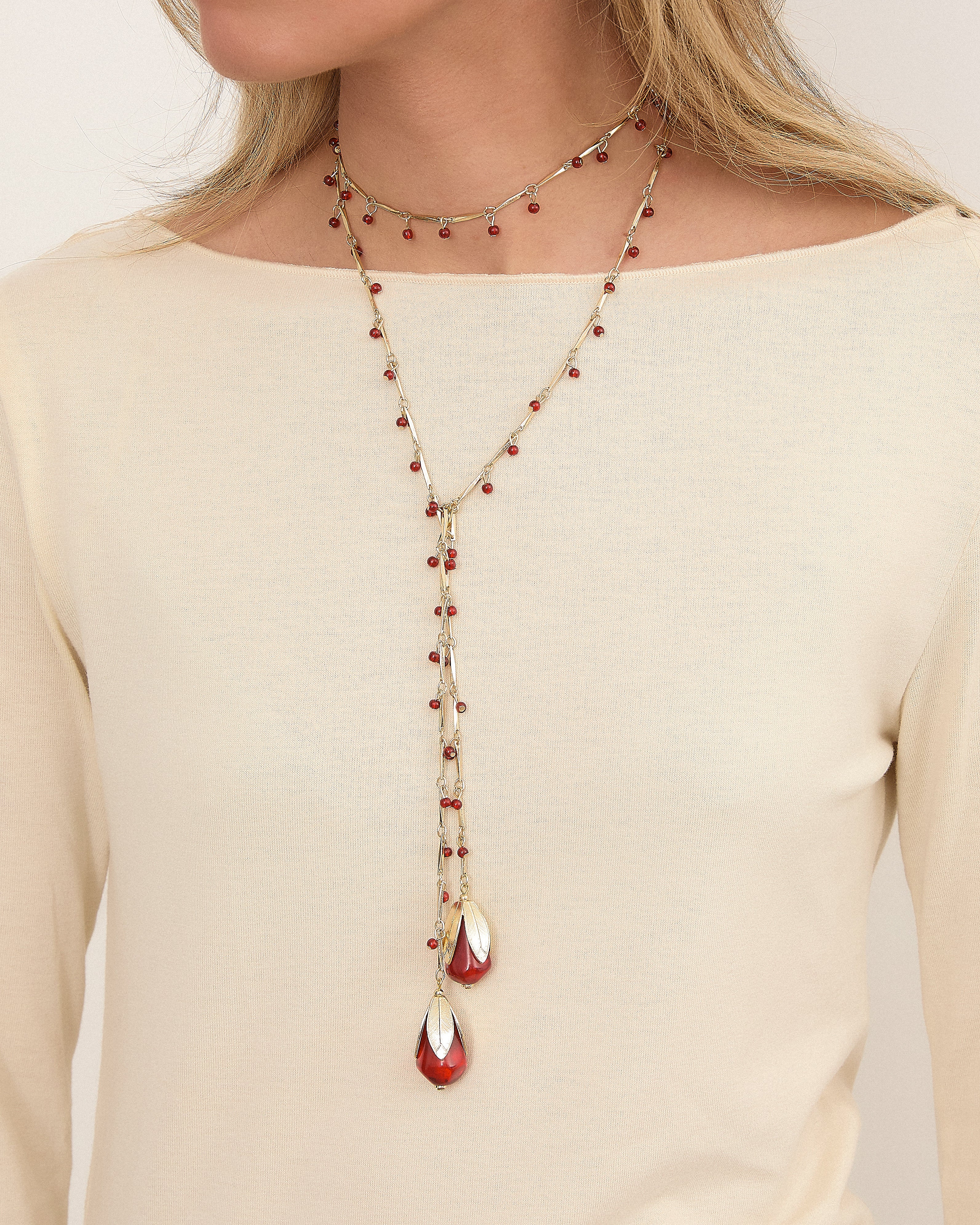 MIM Bisutería UNICA COLLAR PRUNE BURDEOS