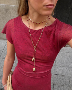 MIM Bisutería UNICA COLLAR PRUNE BURDEOS