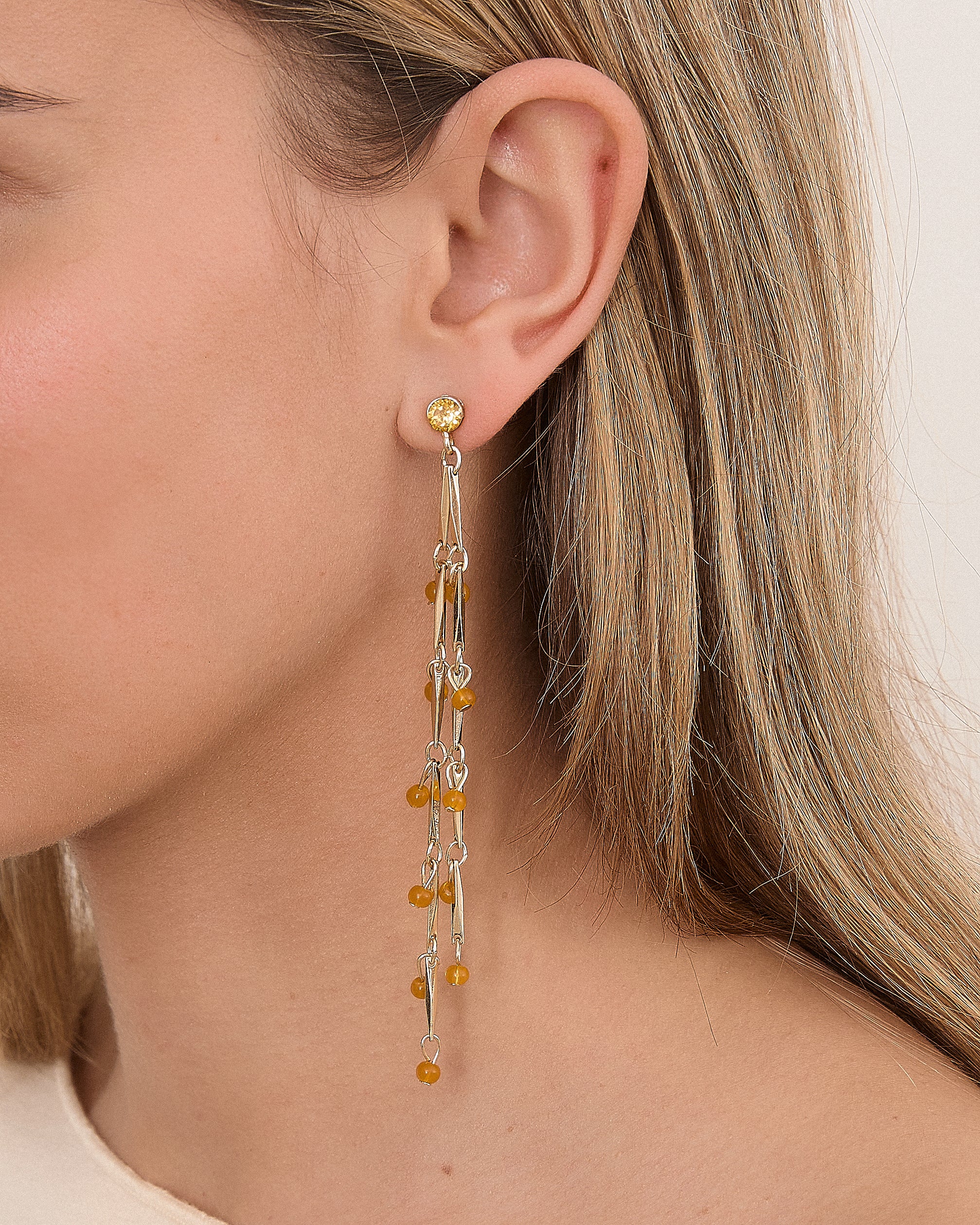 MIM Bisutería UNICA PENDIENTE PRUNE AMBAR