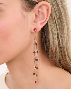 MIM Bisutería UNICA PENDIENTE PRUNE BURDEOS