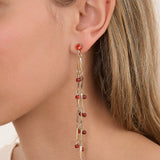 MIM Bisutería UNICA PENDIENTE PRUNE BURDEOS