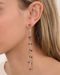 MIM Bisutería UNICA PENDIENTE PRUNE BURDEOS