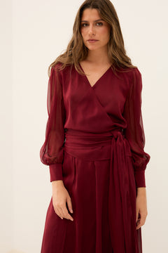 MIM Blusa BLUSA MEGAN BURDEOS