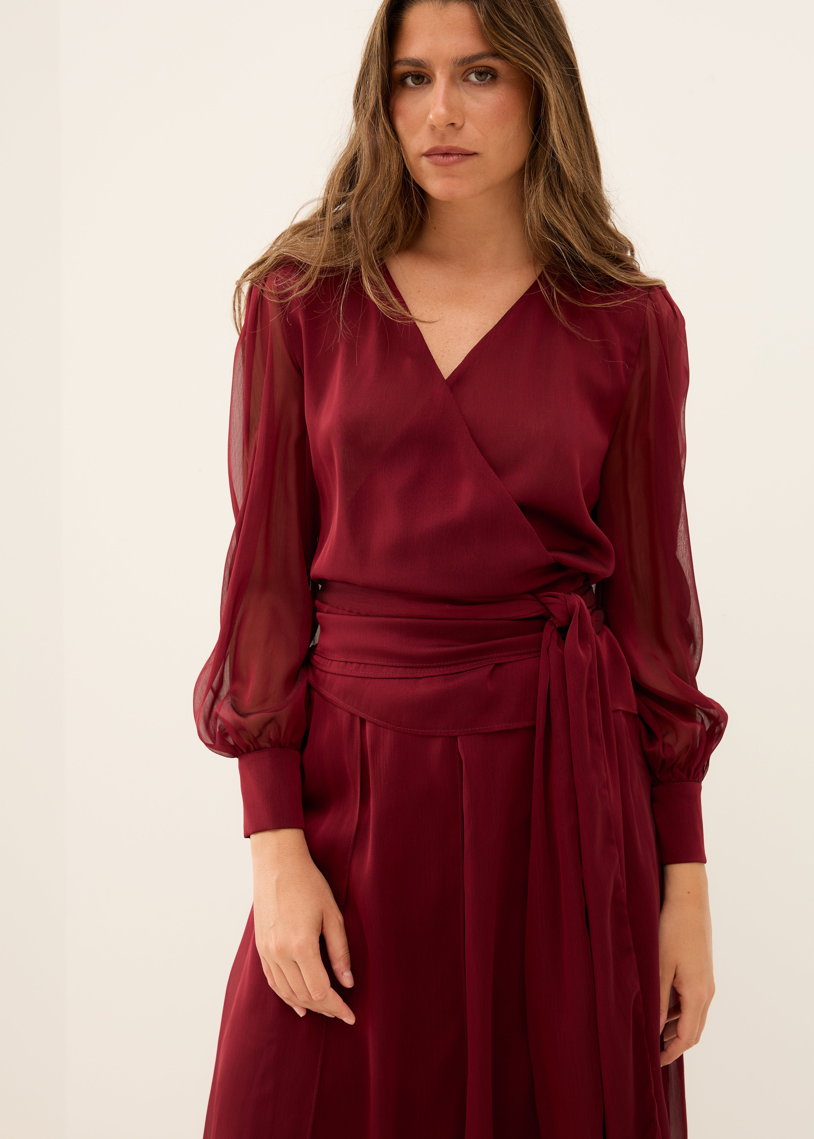 MIM Blusa BLUSA MEGAN BURDEOS