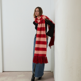 MIM Bufanda UNICA BUFANDA OVA CUADROS ROJOS