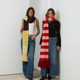 MIM Bufanda UNICA BUFANDA OVA CUADROS ROJOS