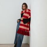 MIM Bufanda UNICA BUFANDA OVA CUADROS ROJOS