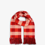MIM Bufanda UNICA BUFANDA OVA CUADROS ROJOS