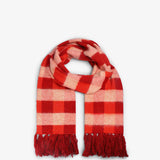 MIM Bufanda UNICA BUFANDA OVA CUADROS ROJOS