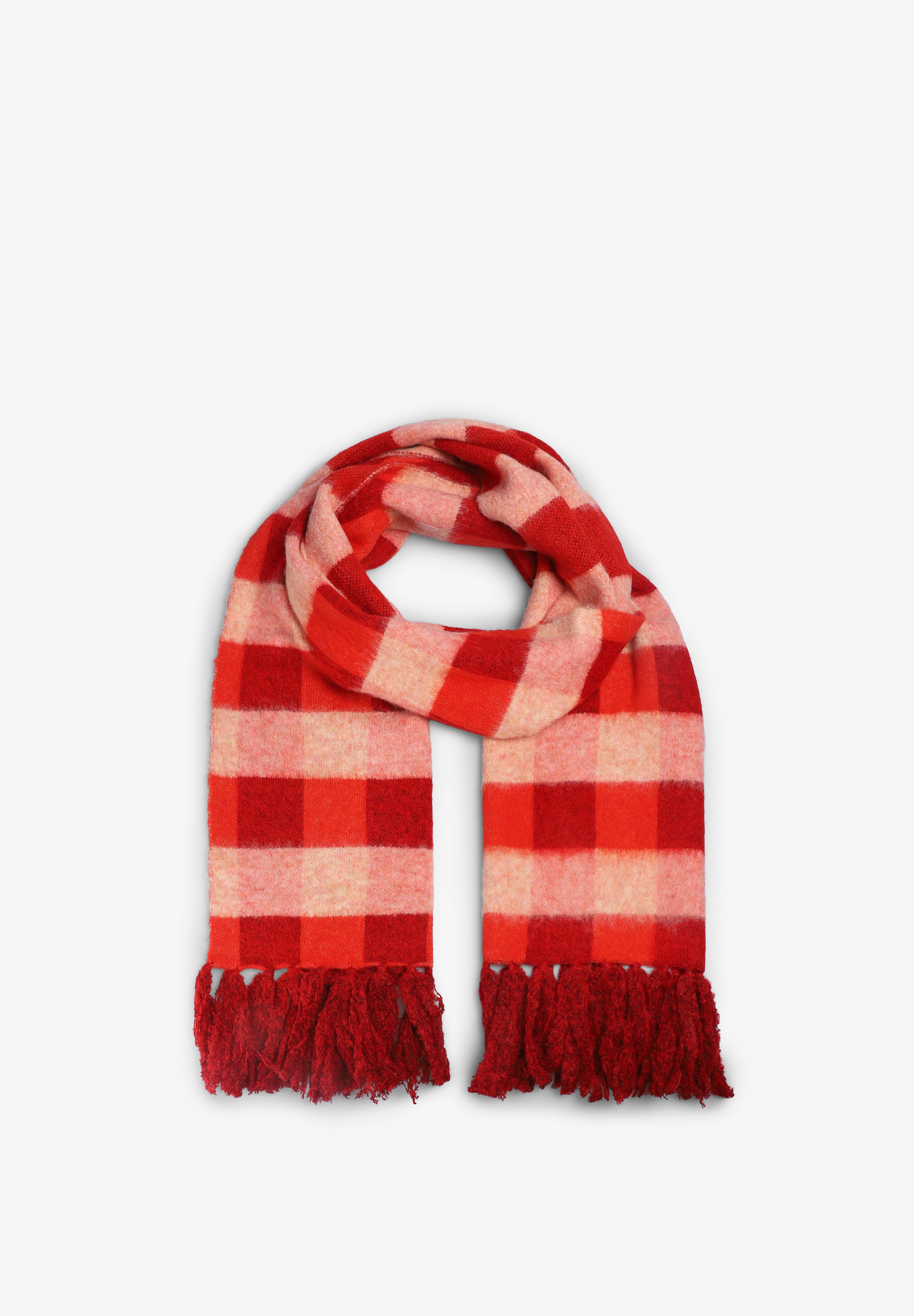 MIM Bufanda UNICA BUFANDA OVA CUADROS ROJOS