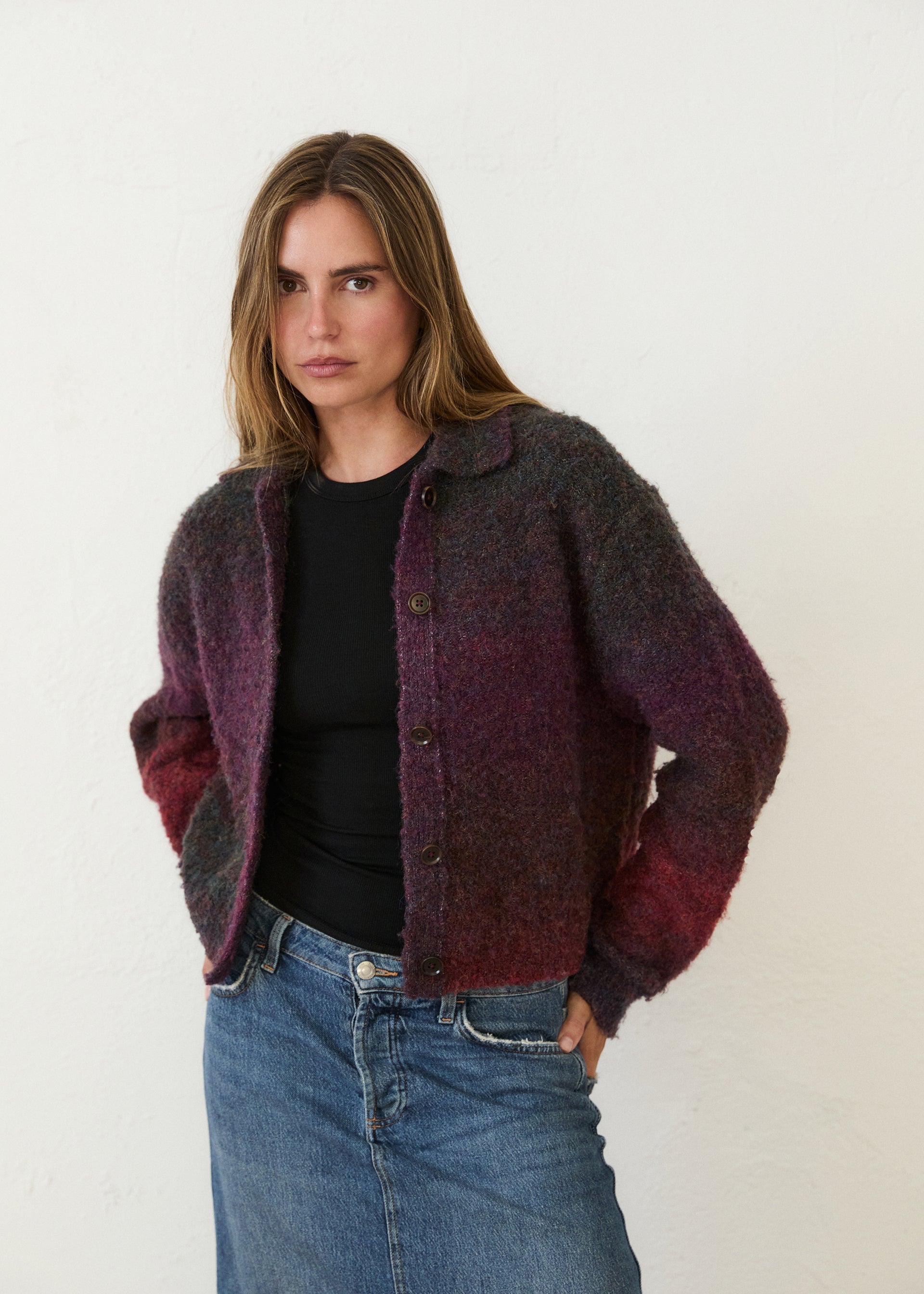 MIM Chaqueta Chaqueta Oli Burdeos