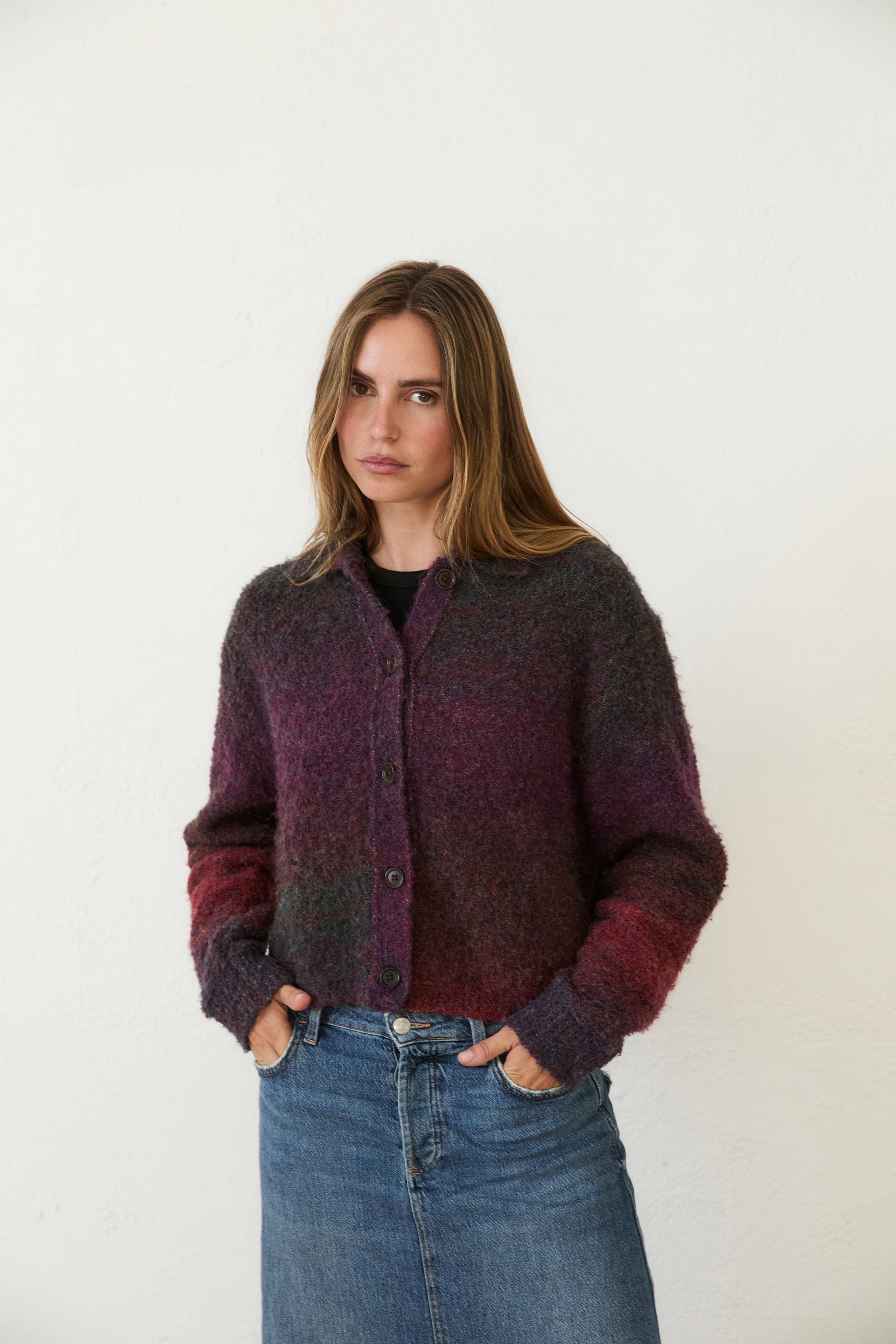 MIM Chaqueta Chaqueta Oli Burdeos