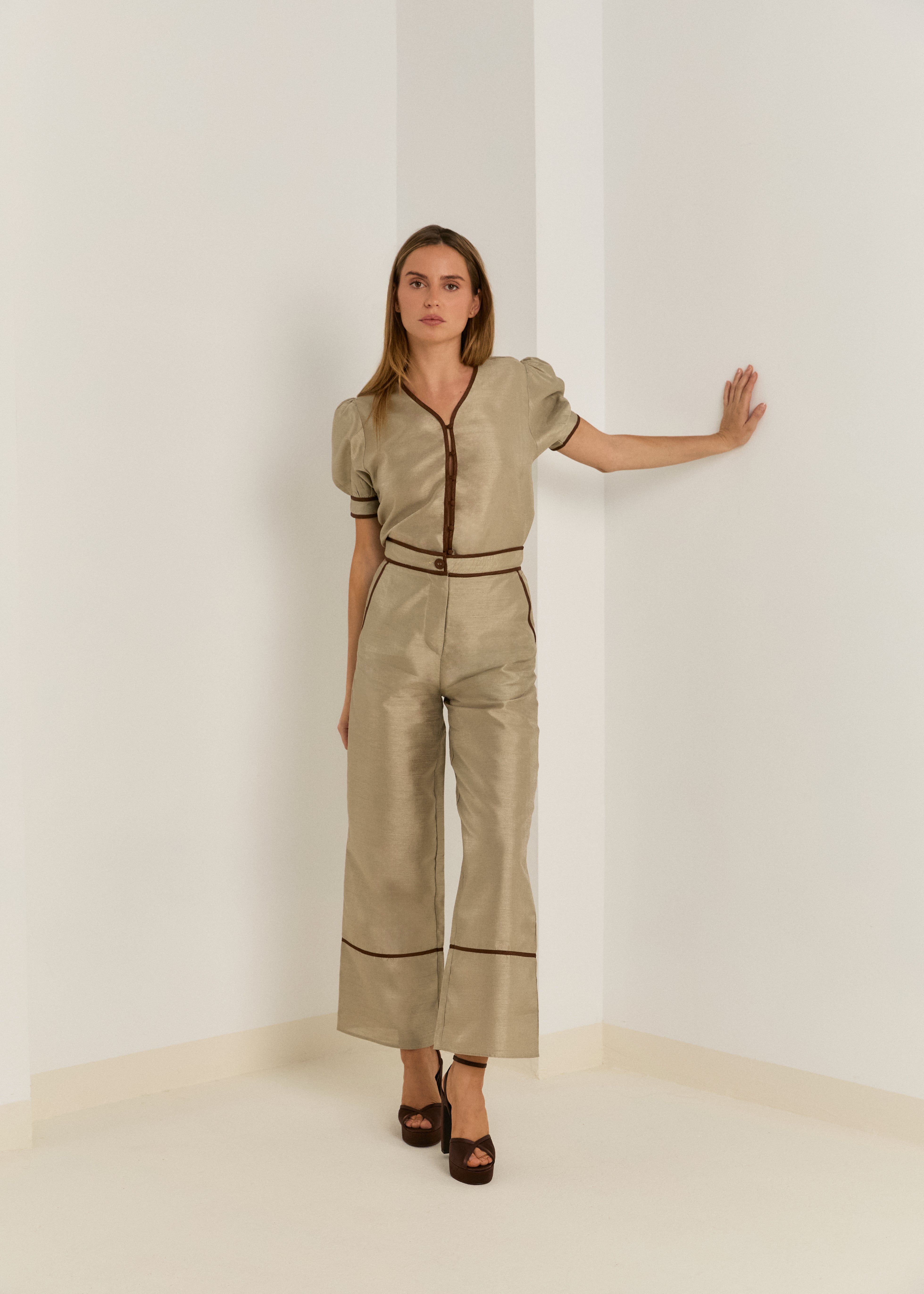 MIM Pantalón PANTALÓN BAMBA AGUAMARINA