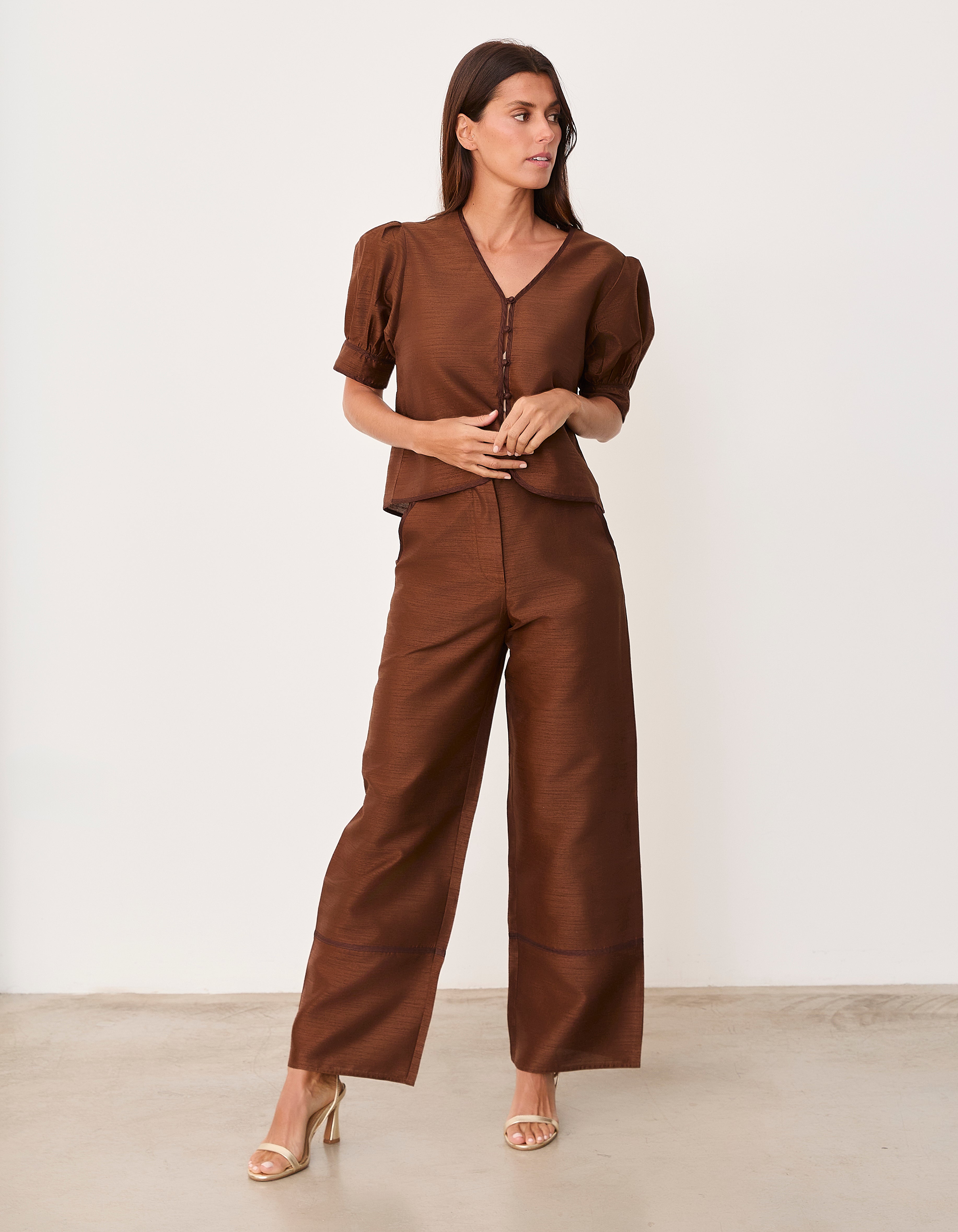 MIM Pantalón PANTALÓN BAMBA CHOCOLATE