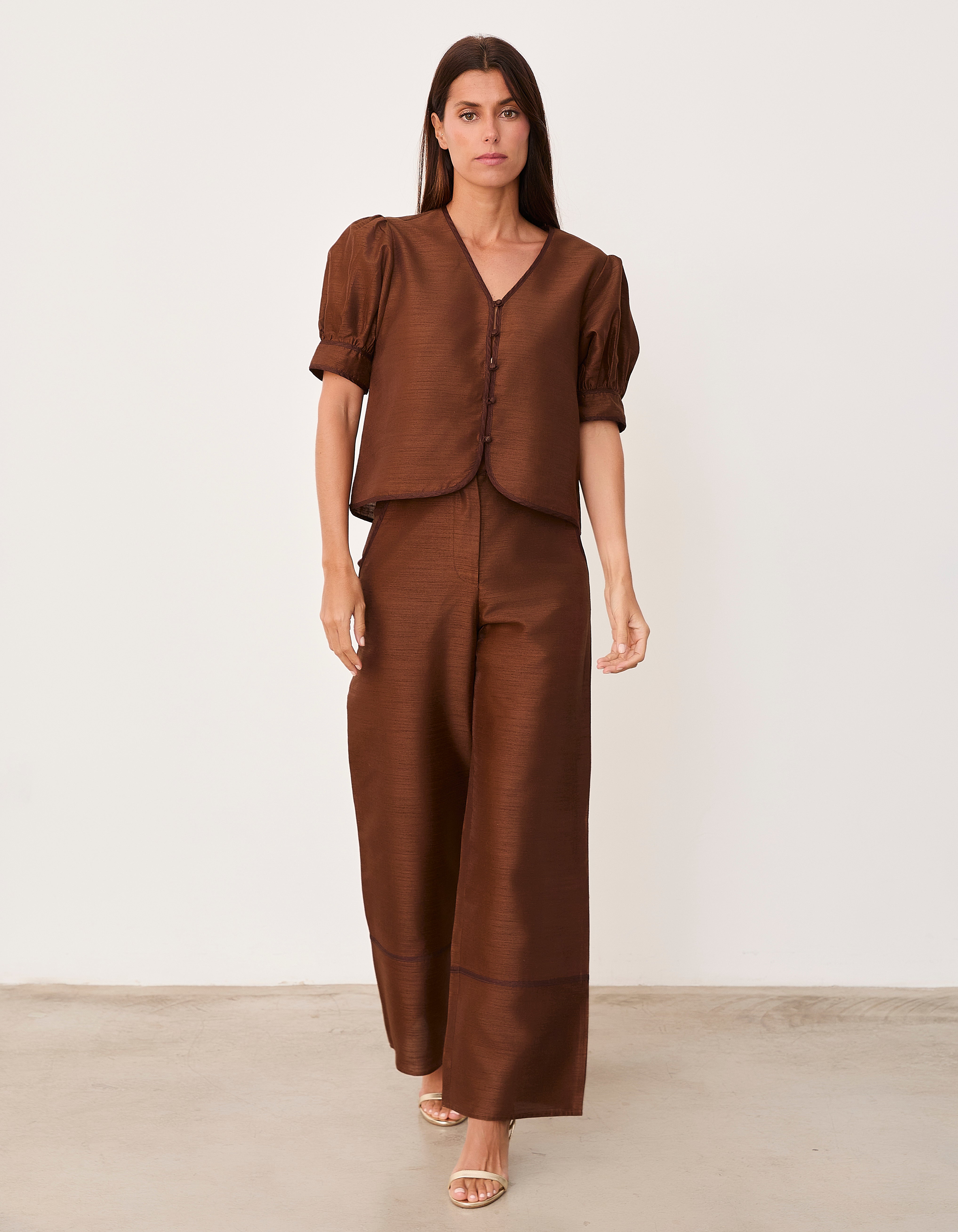 MIM Pantalón PANTALÓN BAMBA CHOCOLATE