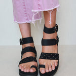 MIM Plataforma baja Simona Negro Studs