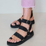 MIM Plataforma baja Simona Negro Studs