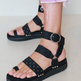 MIM Plataforma baja Simona Negro Studs