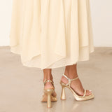 MIM Sandalia de tacón ALAIA DORADO