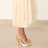 MIM Sandalia de tacón ALAIA DORADO