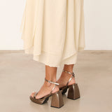 MIM Sandalia de tacón BAZ METALIZADO