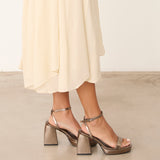 MIM Sandalia de tacón BAZ METALIZADO