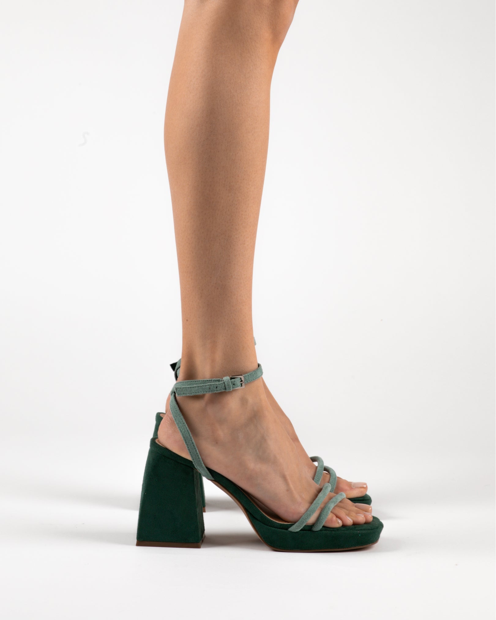 Sandal Sandalia Verde Agua Tacon Sandalia Tacon Verde Agua