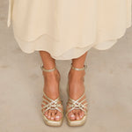 MIM Sandalia de tacón BRAT DORADO