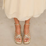 MIM Sandalia de tacón BRAT DORADO