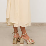 MIM Sandalia de tacón BRAT DORADO