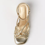 MIM Sandalia de tacón BRAT DORADO