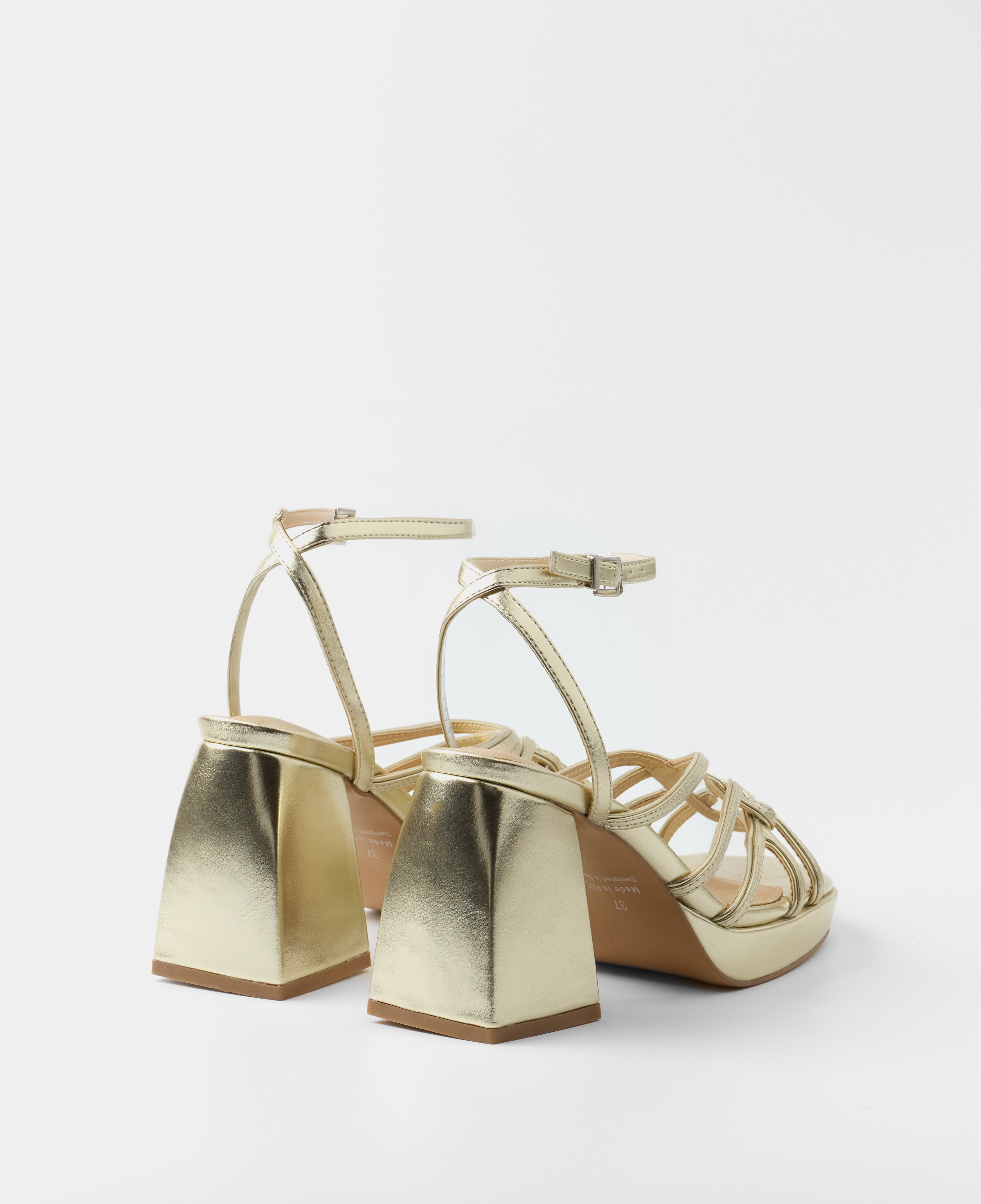 MIM Sandalia de tacón BRAT DORADO