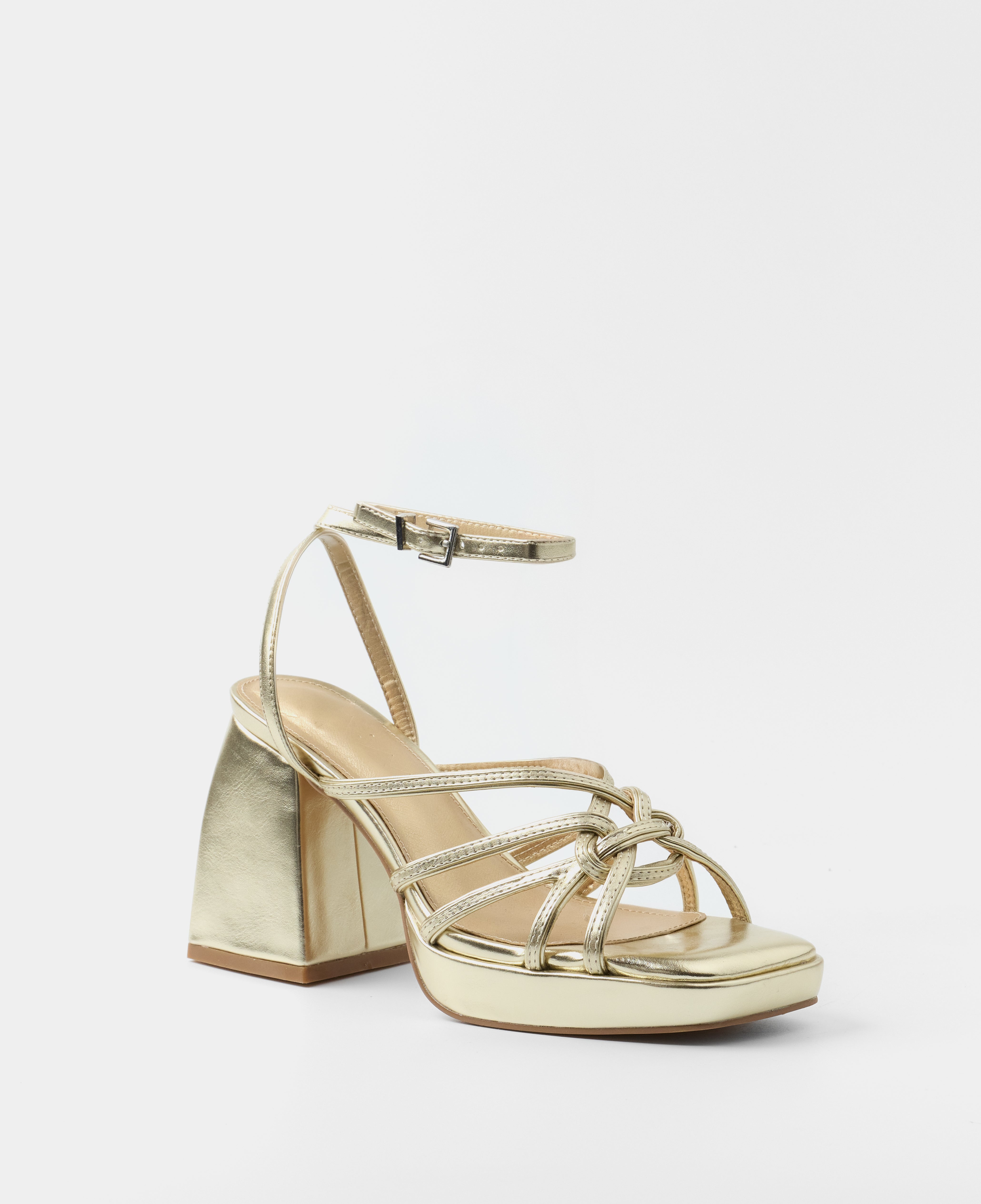 MIM Sandalia de tacón BRAT DORADO
