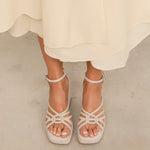 MIM Sandalia de tacón Brat Topo