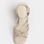 MIM Sandalia de tacón Brat Topo