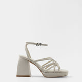 MIM Sandalia de tacón Brat Topo