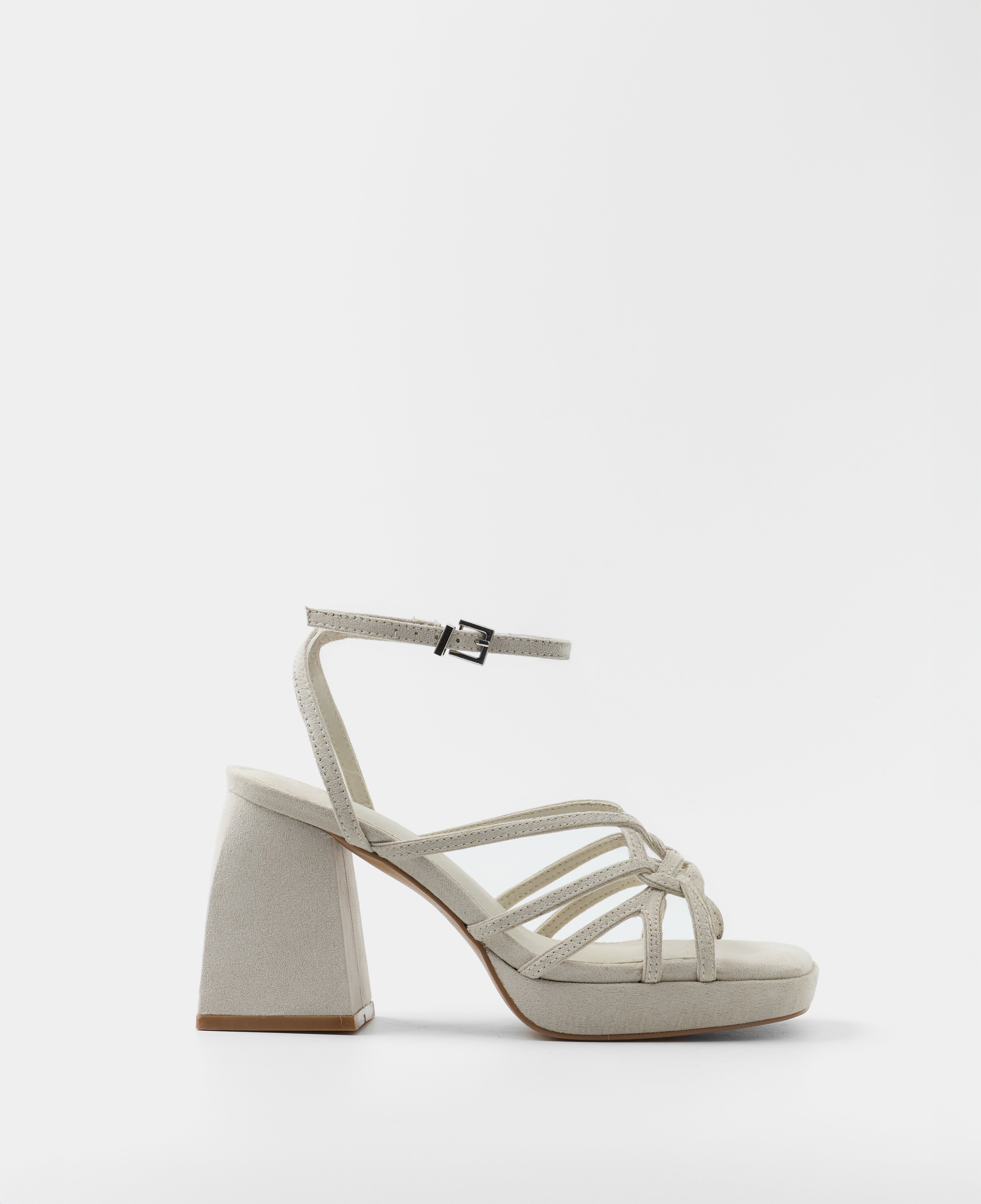 MIM Sandalia de tacón Brat Topo