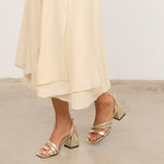 MIM Sandalia de tacón CLOE DORADO