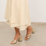 MIM Sandalia de tacón CLOE DORADO