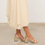 MIM Sandalia de tacón CLOE DORADO