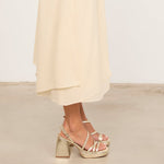 MIM Sandalia de tacón CORA DORADO