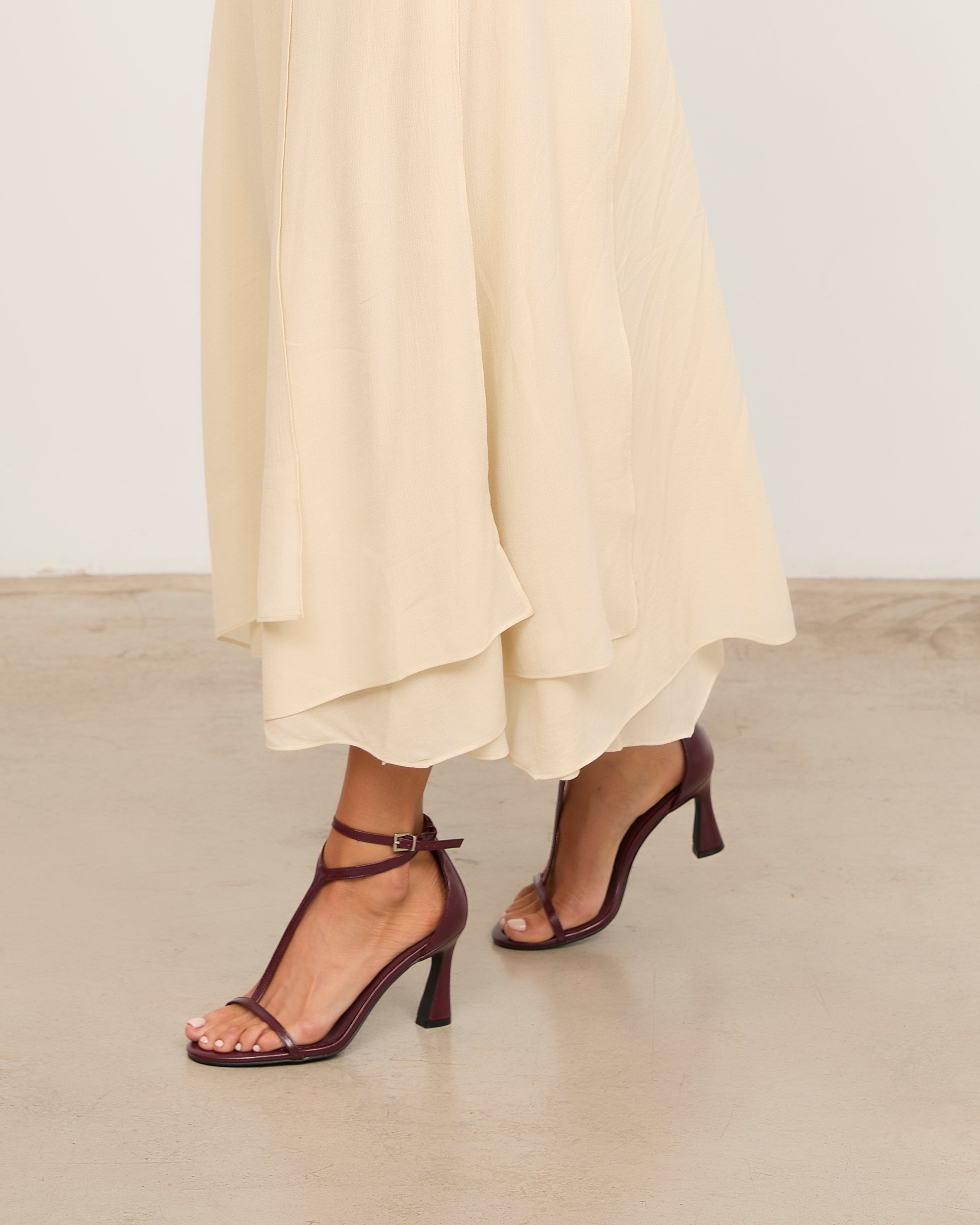 MIM Sandalia de tacón EDNA BURDEOS