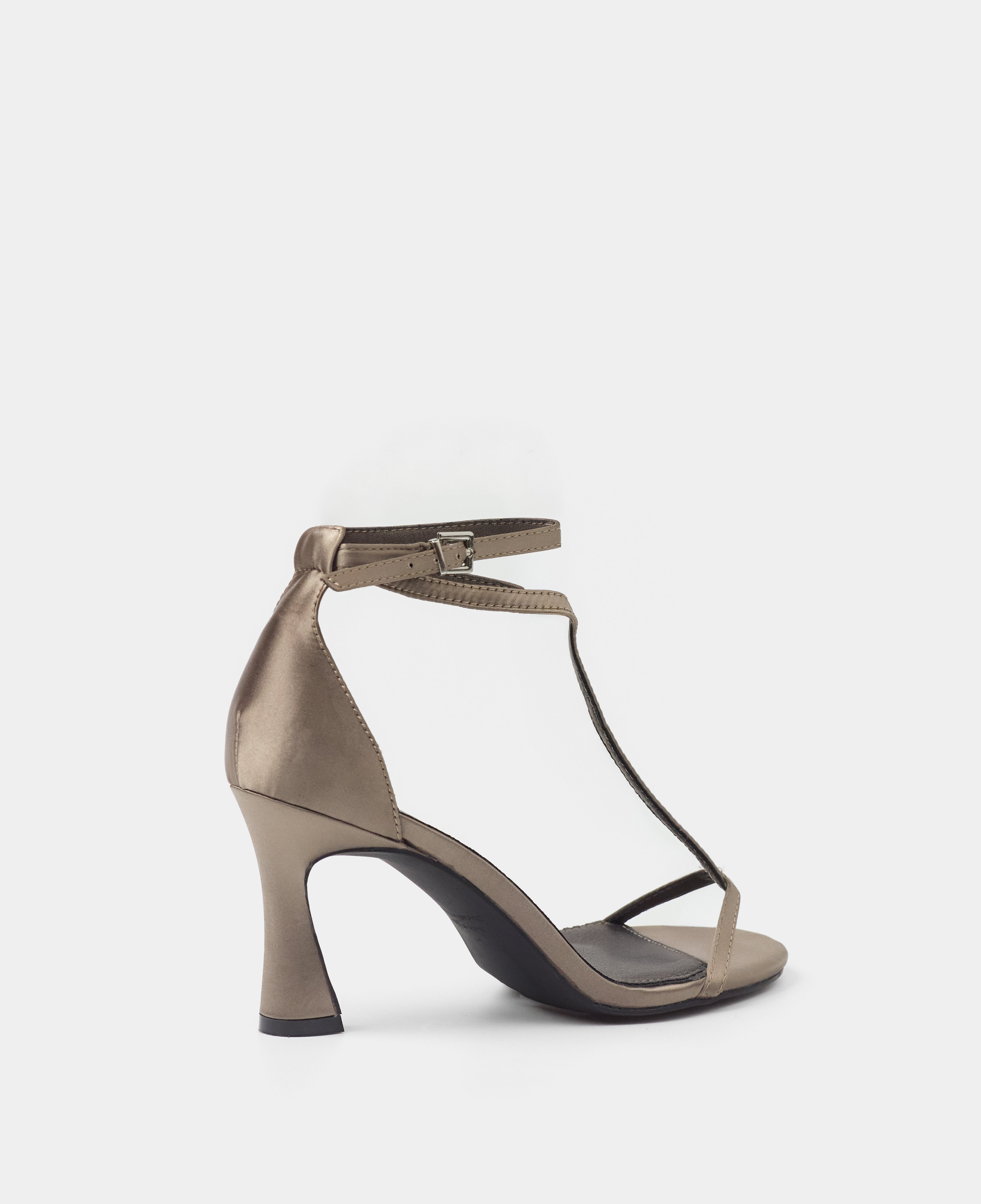 MIM Sandalia de tacón EDNA GRIS SATIN