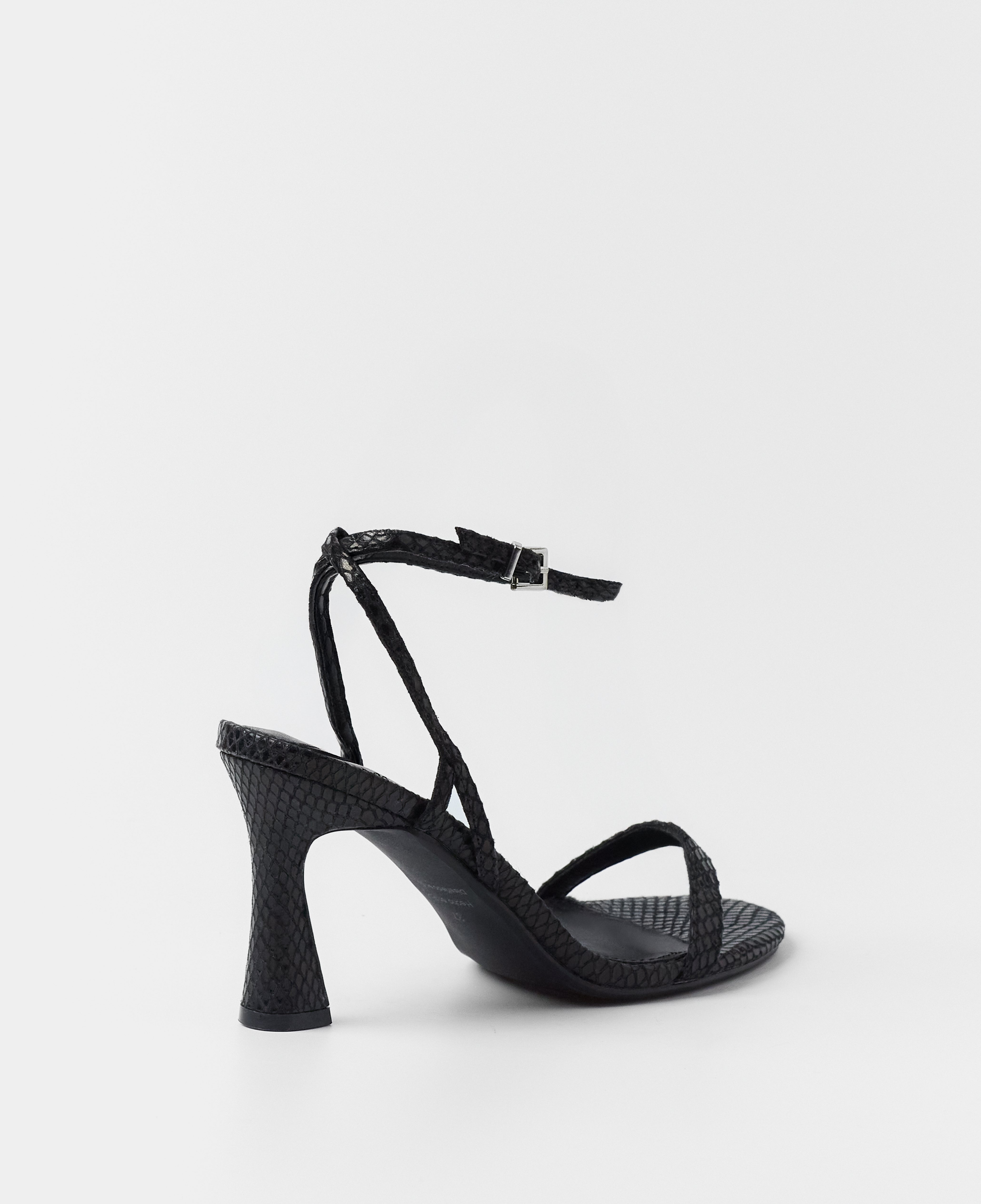 MIM Sandalia de tacón ELIOT NEGRO SNAKE