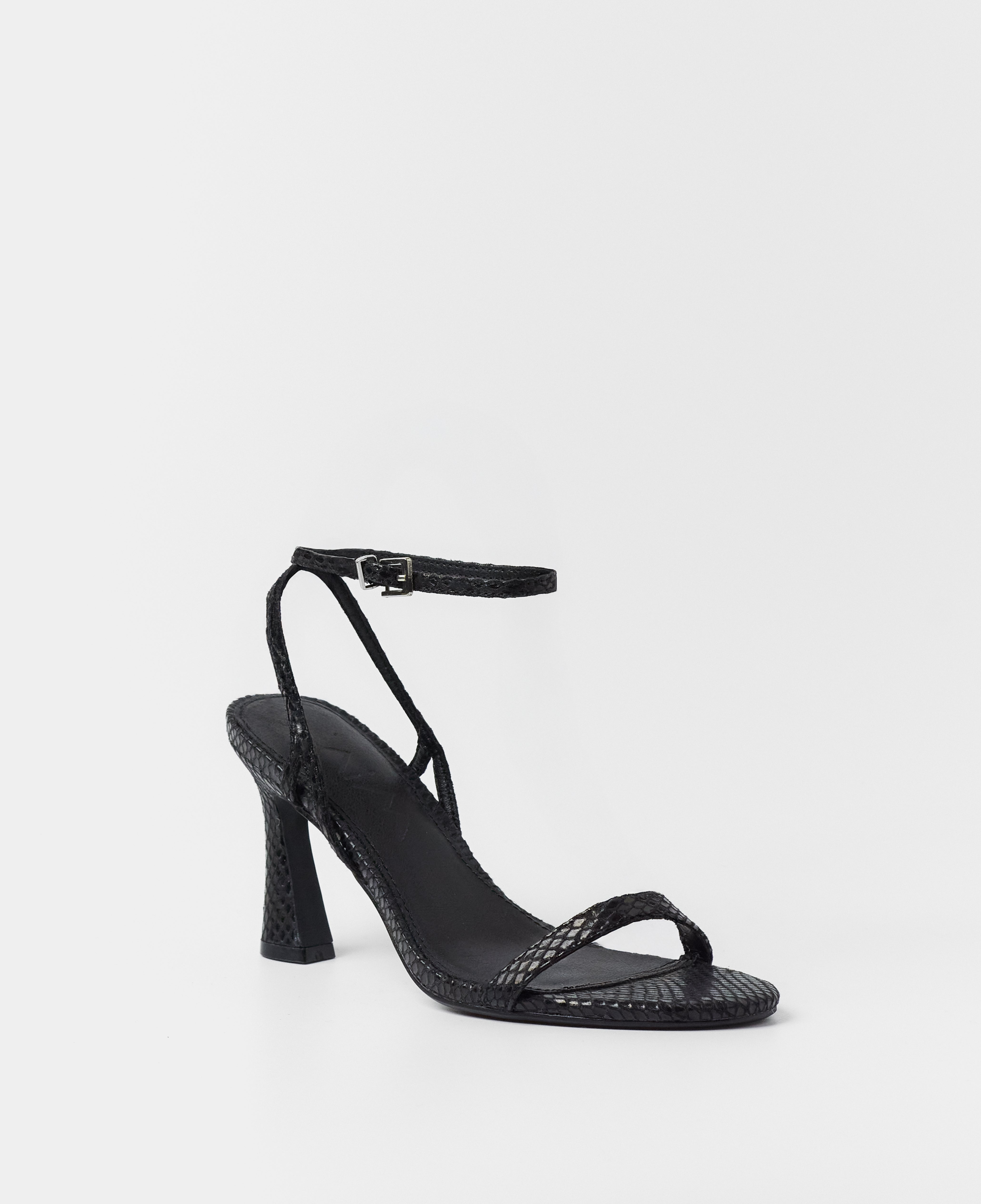 MIM Sandalia de tacón ELIOT NEGRO SNAKE