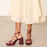 MIM Sandalia de tacón ENOA BURDEOS