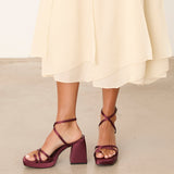 MIM Sandalia de tacón ENOA BURDEOS