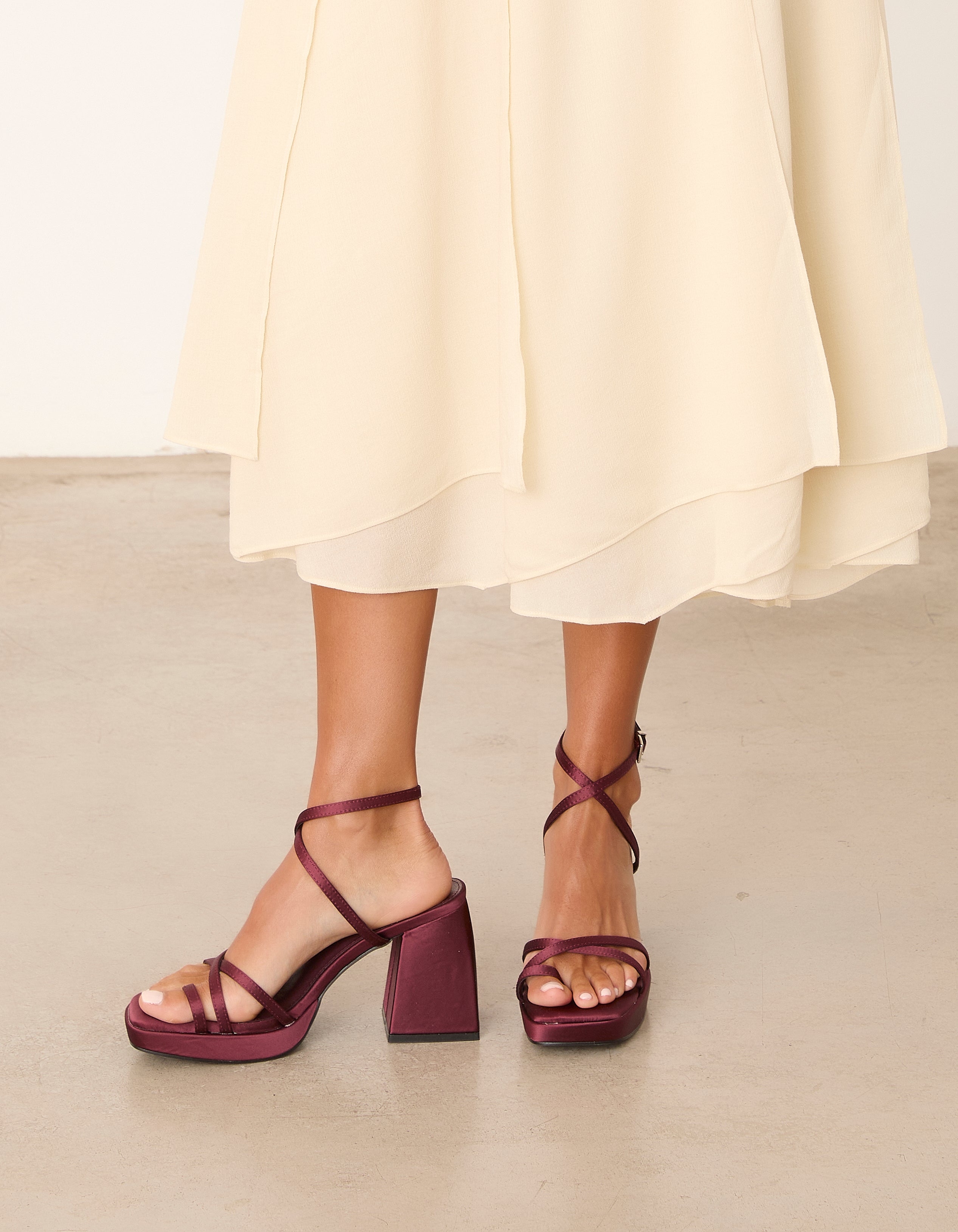 MIM Sandalia de tacón ENOA BURDEOS